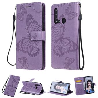 Capa Magunivers PU Borboleta Roxo para Huawei P20 Lite 2019/Nova 5I