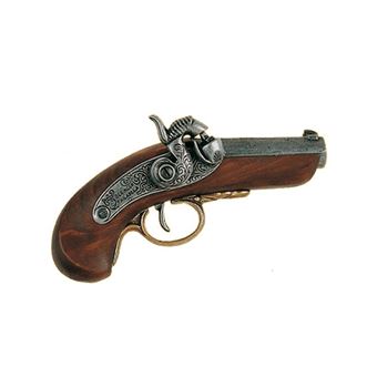 Réplica Denix da pistola Derringer de Filadélfia 1850 de 17,5 cm madeira e Metal - 1