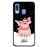 Capa Hapdey para Samsung Galaxy A40 2019 Design Natal, Porco Let it Snow em Silicone Flexível e TPU Preto_0