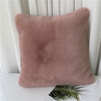 Capa de Almofada BOD HOME | Pelúcia Suave de Coelho | Rosa | 45x45cm - 1