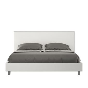 Cama de Casal Queen Size sem Estrado Estofada Ityhome Naspy | 160x190 cm | Pele Sintética Branco - 1