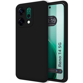 Capa Tumundosmartphone de silicone líquido ultramacio para Oppo Reno 14 5G | preta - 1