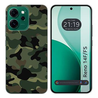 Capa Tumundosmartphone de silicone para Oppo Reno 14 FS / 14FS 5G | desenhos de camuflagem - 1