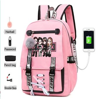 Mochila Escolar DreamWorks | BlackPink | 30 x 16 x 47 cm | Rosa 3596 - 1