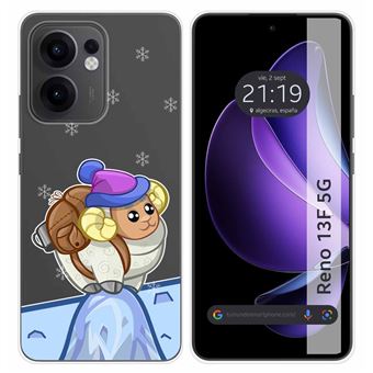 Capa TUMUNDOSMARTPHONE de Silicone Transparente para Oppo Reno 13F 4G / 13 F 5G Desenhos de design de cabra - 1