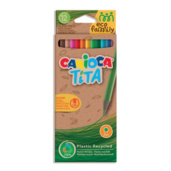 Lápis de Cor Carioca Tita Eco 43097 | Caixa com 12 Unidades - 1