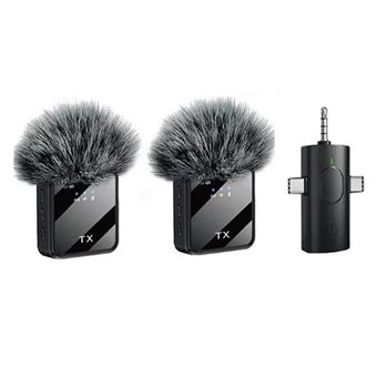 2 Microfones Wireless de Lapela F11 2 | Preto - 1