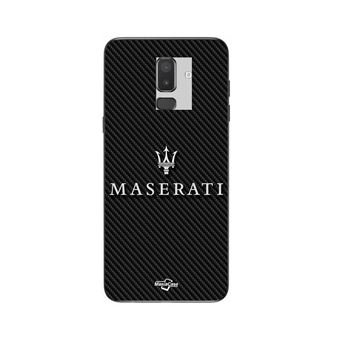 Capa Maniacase para Samsung Galaxy j8 2018 MASERTATI BRANCO CARBONO Rato e casco - 1
