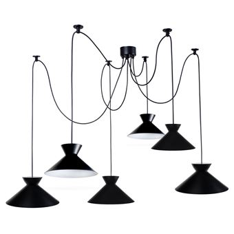 Candeeiro de Teto Tosel Leeds | 80 cm | 6 Luzes - Preto - 1