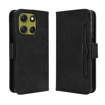 Capa FOXDOCK Protetora para Motorola MOTO G86 Power 5G | Suporte e Flip de couro PU | À Prova de Choque | Preto - 1