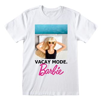 Camisola de Manga Curta Barbie Vacay Mode | L - Branco - 1