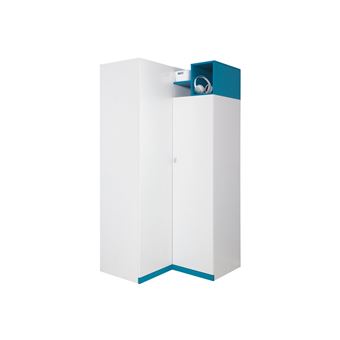 Roupeiro para cantos moveis.pt Omaha E100 | Com dobradiças | Branco - 1