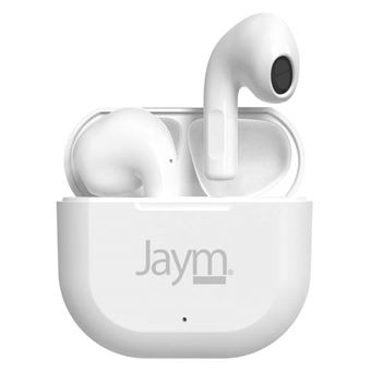 Auriculares True Wireless Jaym | TS-123B | Bluetooth 5.0, Microfone e controlos tácteis | Branco - 1