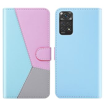 Capa PU emenda a três cores com apoio, azul/roxo/cinza Magunivers para Xiaomi Redmi Note 11S 4G/Redmi Note 11 4G (Qualcomm) - 1