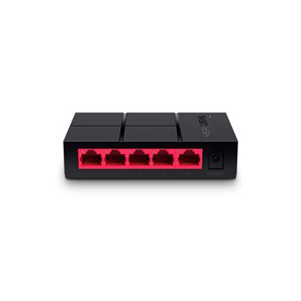 Switch de rede mercusys ms105g gigabit ethernet (10/100/1000) preto - 1