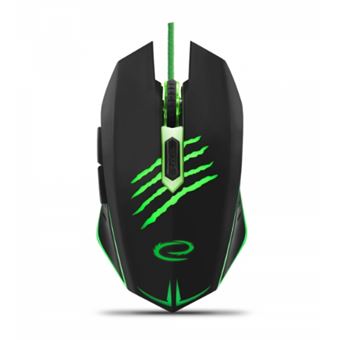 Rato Gaming com Fios Esperanza EGM209G | 2400 DPI | Verde - 1