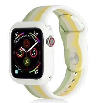 Bracelete de Silicone HSMY com Proteção do Relógio para Apple Watch Series 6/ SE/ 5/ 4 | 40 mm - Multicolor9 -Tamanho L - 1