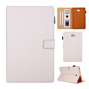 Capa Magunivers de PU Linhas de Pele Branco com Suporte e Porta-Cartão para Samsung Galaxy Tab A 10.1 (2016) - 1