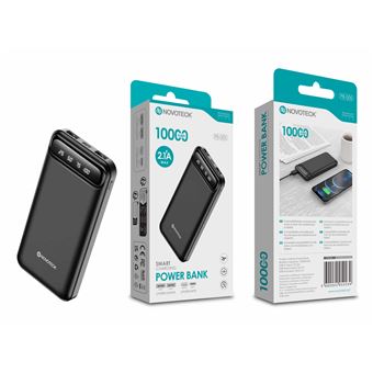 Power Bank Novoteck PB-005 com Carga Inteligente e Display Digital | 10000mAh  | Preto - 1