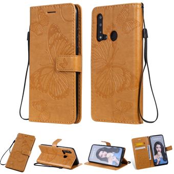Capa Magunivers PU Borboleta Castanho para Huawei P20 Lite 2019/Nova 5I
