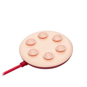 Carregador Rápido Qi DAM com Ventosas | 10W - Rosa Claro - 1