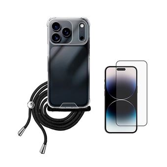 Capa Transparente com Cordão + Vidro StrongGlass CapaSmart para Apple iPhone 17 Pro | Transparente - 1