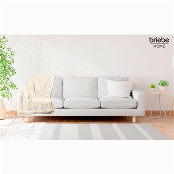 Cobertor de Sedalina Briebe com Tela de Sherpa | 130 x 160cm | Pérola - 1