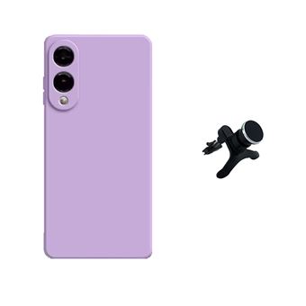Kit Suporte Magnético Reforçado + Capa Silicone Líquido Phonecare para Samsung Galaxy S25 Edge | Roxo - 1