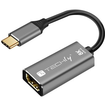 Adaptador Gráfico Usb Techly IADAP-USBC-HDMI8 | Prateado - 1