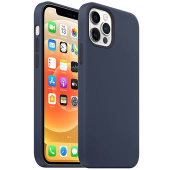 Capa de Silicone Ultra Slim Anti-Choque YIOU para iPhone 12 - Azul Marinho - 1