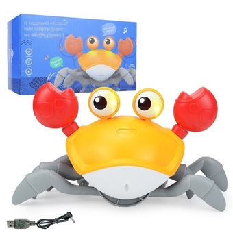 Peluche Interactivo Arzopa® Sensing Rastejando Crawling Crab  - Amarelo - 1