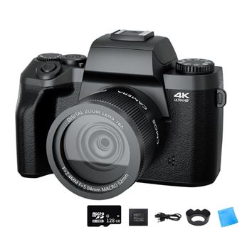 Câmara Fotográfica Digital EZII W5 | 64MP | 4K | Lente profissional | 3" | 128G | Preto - 1