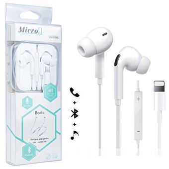 Auriculares com Microfone Mimacro Universal Micro II Lightning  - Branco - 1