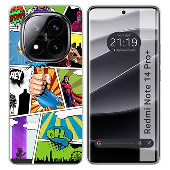 Capa TUMUNDOSMARTPHONE de silicone para Xiaomi Redmi Note 14 Pro+ Plus 5G Desenhos em quadrinhos Design - 1