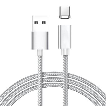 Cabo USB-C/USB Magnético Avizar para Smartphone/Tablet Carga/Sincronização | 1 m - Prateado - 1