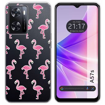 Capa Tumundosmartphone de silicone transparente para Oppo A57s desenhos de flamingo de design - 1