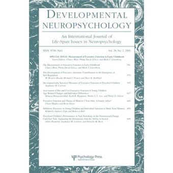 " Measurement of Executive Function in Early Childhood - A Special Issue of ""Developmental Neuropsychology"" - Paperback - 2005" - 1