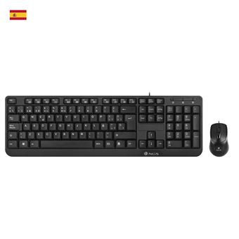 Teclado com Fios + Rato NGS Cocoa Kit, QWERTY, ES | Idioma: Espanhol | Preto - 1