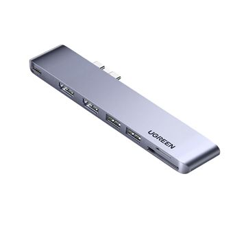 Adaptador UGREEN 80548 CM356 7 em 1 | Type-C a PD3.0 2HDMI USB3.0 SD/TF para MacBookPro/Air - 1