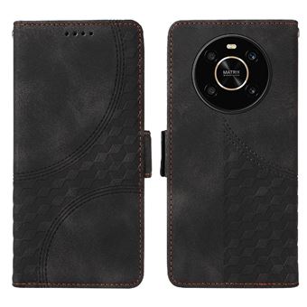 Capa FLOODKING para Honor Magic 4 Lite | Design Acolchoado | Couro PU Premium | Preto - 1