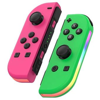 Comando Nanlin Compatível com Nintendo Switch | Wireless Bluetooth - Rosa/Verde - 1