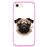 Capa Hapdey para iPhone 7 - 8 Design Retrato de Pug em Silicone Flexível e TPU Cor-de-Rosa_0