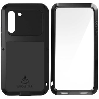 Capa Love Mei para Samsung S22 Plus Anti-Quedas 1.8M + Vidro Temperado Powerful - Preto - 1