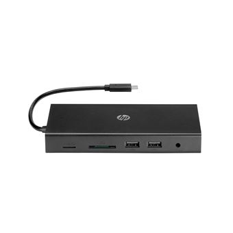 Base & Duplicador de Portas HP Hub multiportas portátil com USB-C | Preto - 1
