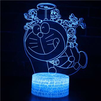 Lâmpada 3D HSMY | Infantil | Multicolorido com Controlo Remoto | Doraemon | 595 - 1