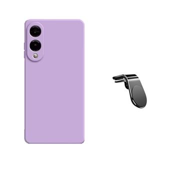 Kit Suporte L + Capa Silicone Líquido Phonecare para Samsung Galaxy S25 Edge | Roxo - 1