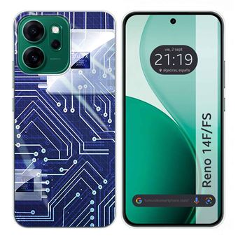 Capa Tumundosmartphone de silicone para Oppo Reno 14 FS / 14FS 5G | Desenhos de design do circuito - 1