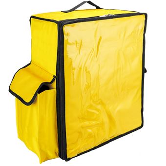 Mochila Isotérmica CityBAG | 39 x 50 x 25 cm | Amarela | Para Churrascos e Entrega de Pedidos de Comida em Motocicleta ou Bicicleta - 1
