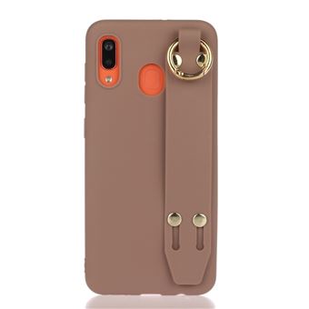 Capa Magunivers de TPU Fosco com Suporte e Alça Castanho para Samsung Galaxy A40