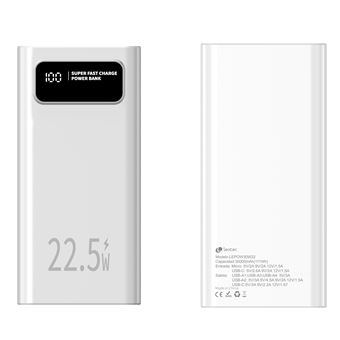Power Bank Leotec LEPOW30W22W | 30000 mAh | Branco - 1
